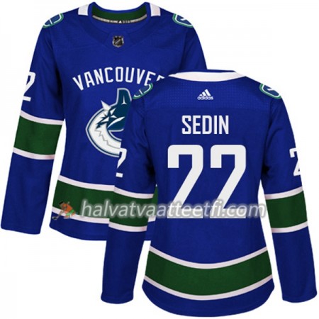 Naisten NHL Vancouver Canucks Pelipaita Daniel Sedin 22 Adidas 2017-2018 Sininen Authentic